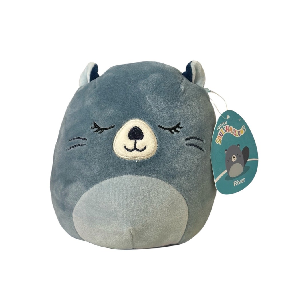 Squishmallows River the Beaver 8 Inch Blue Plush Stuffed‎ Animal Kellytoy NWT